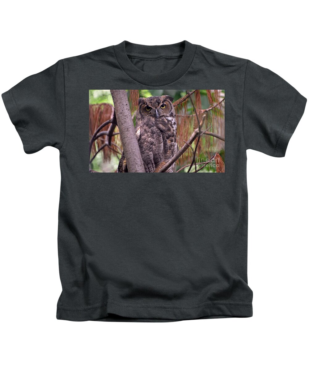 Owl Kids T-Shirt featuring the photograph Owl by PatriZio M Busnel