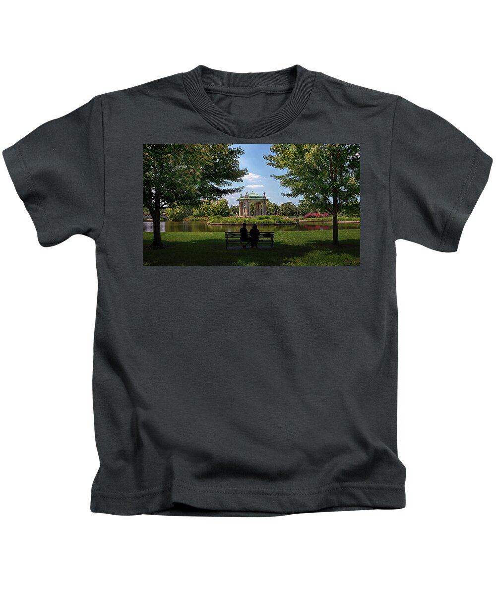 Pagoda Circle Kids T-Shirt featuring the photograph Pagoda Circle Interlude by Susan Rissi Tregoning