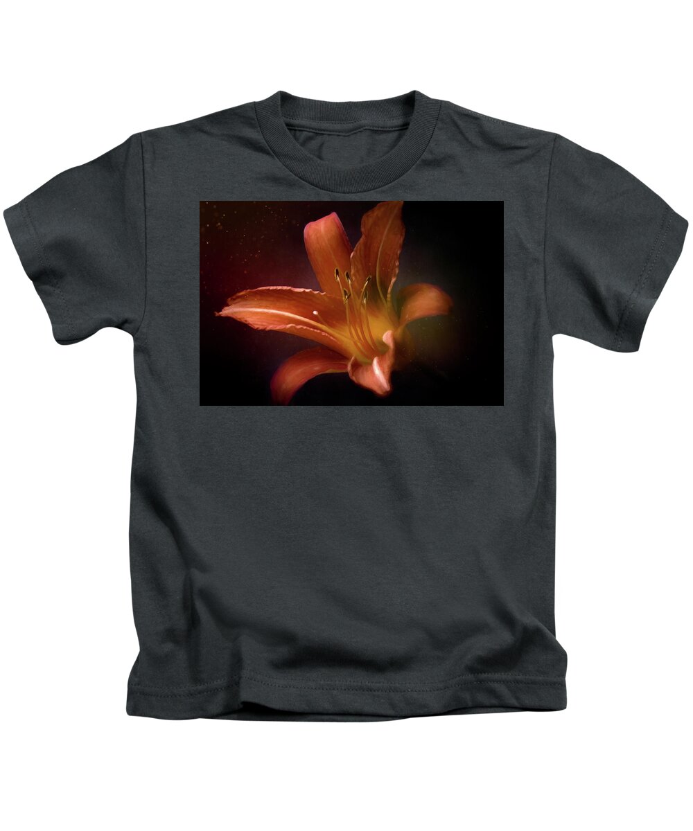 Lily Kids T-Shirt featuring the digital art Painted Lily by Scott Norris