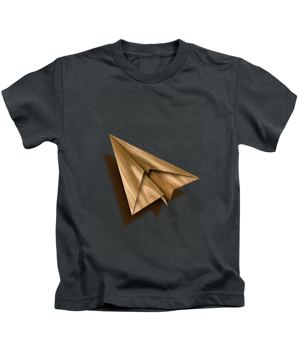 Aircraft Kids T-Shirt featuring the photograph Paper Airplanes of Wood 1 by YoPedro