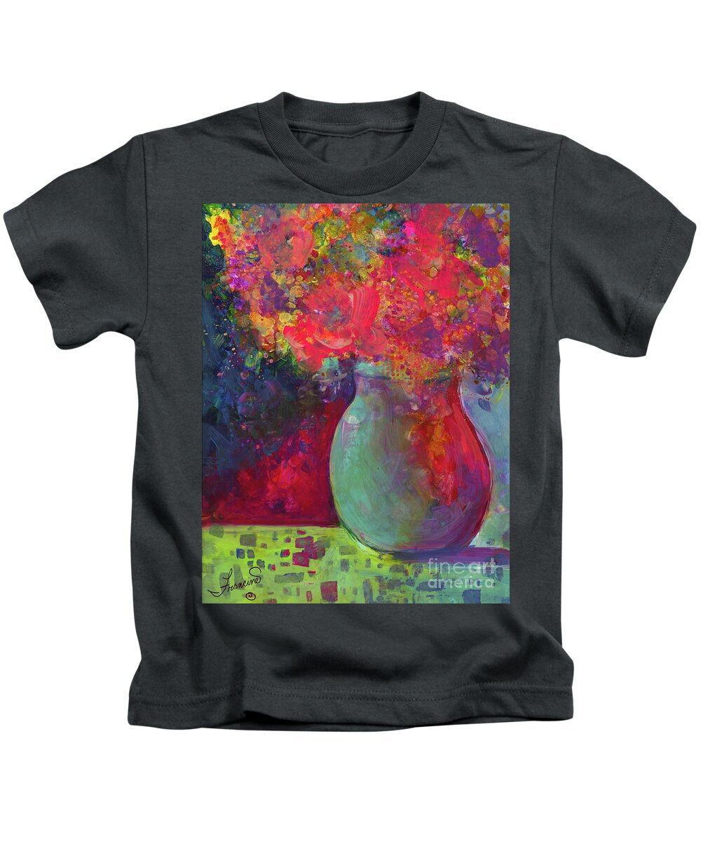  Alcohol Inks Kids T-Shirt featuring the mixed media Party Mix by Francine Dufour Jones