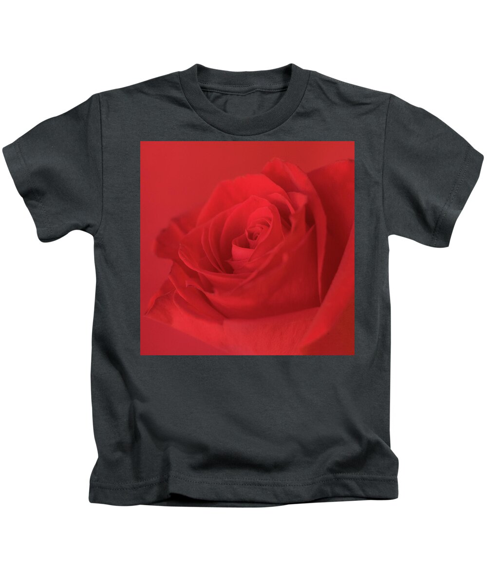 Red Rose Kids T-Shirt featuring the photograph Passion by Holly Ross