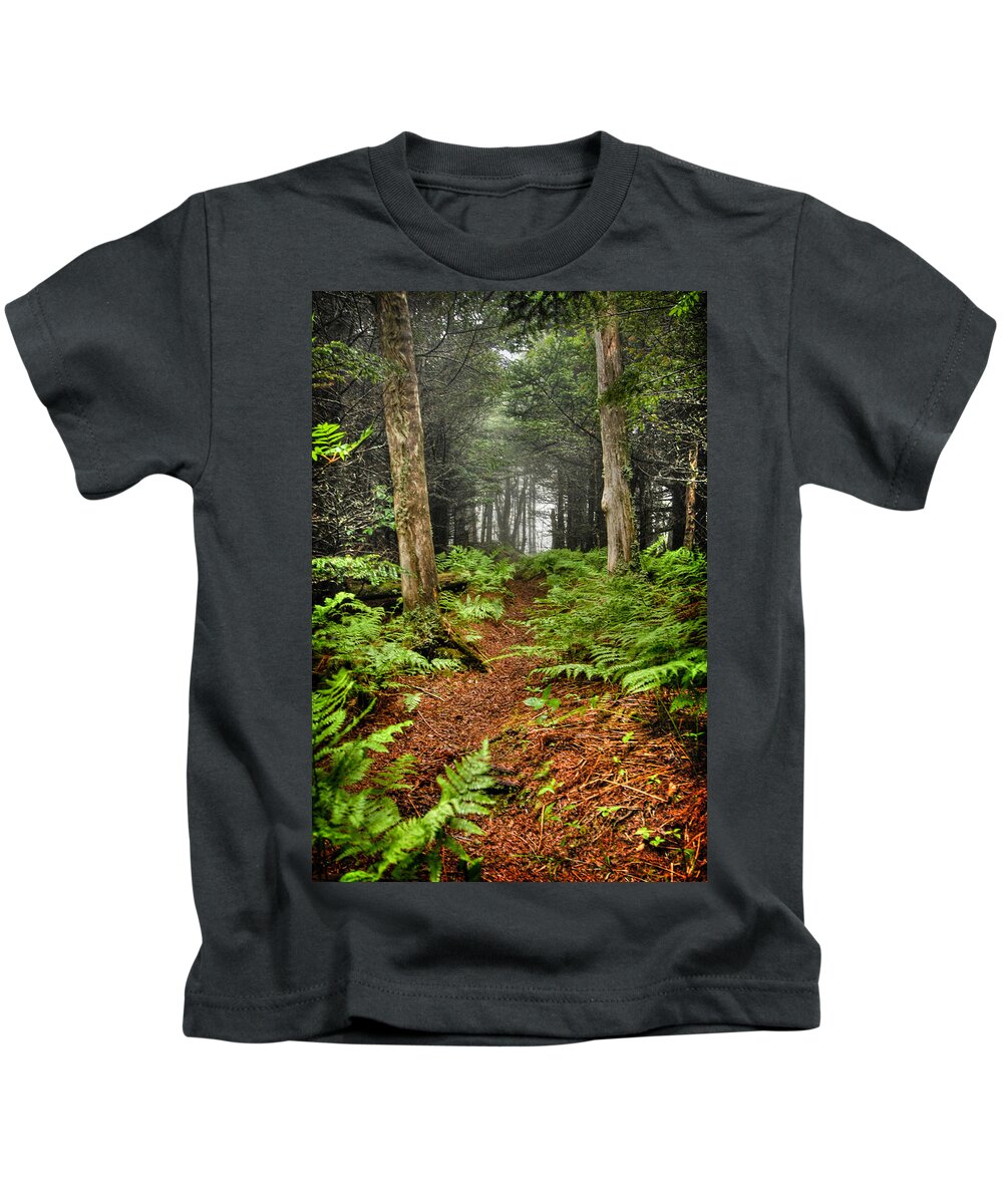 Landscape Kids T-Shirt featuring the photograph Path in the Ferns by Joye Ardyn Durham