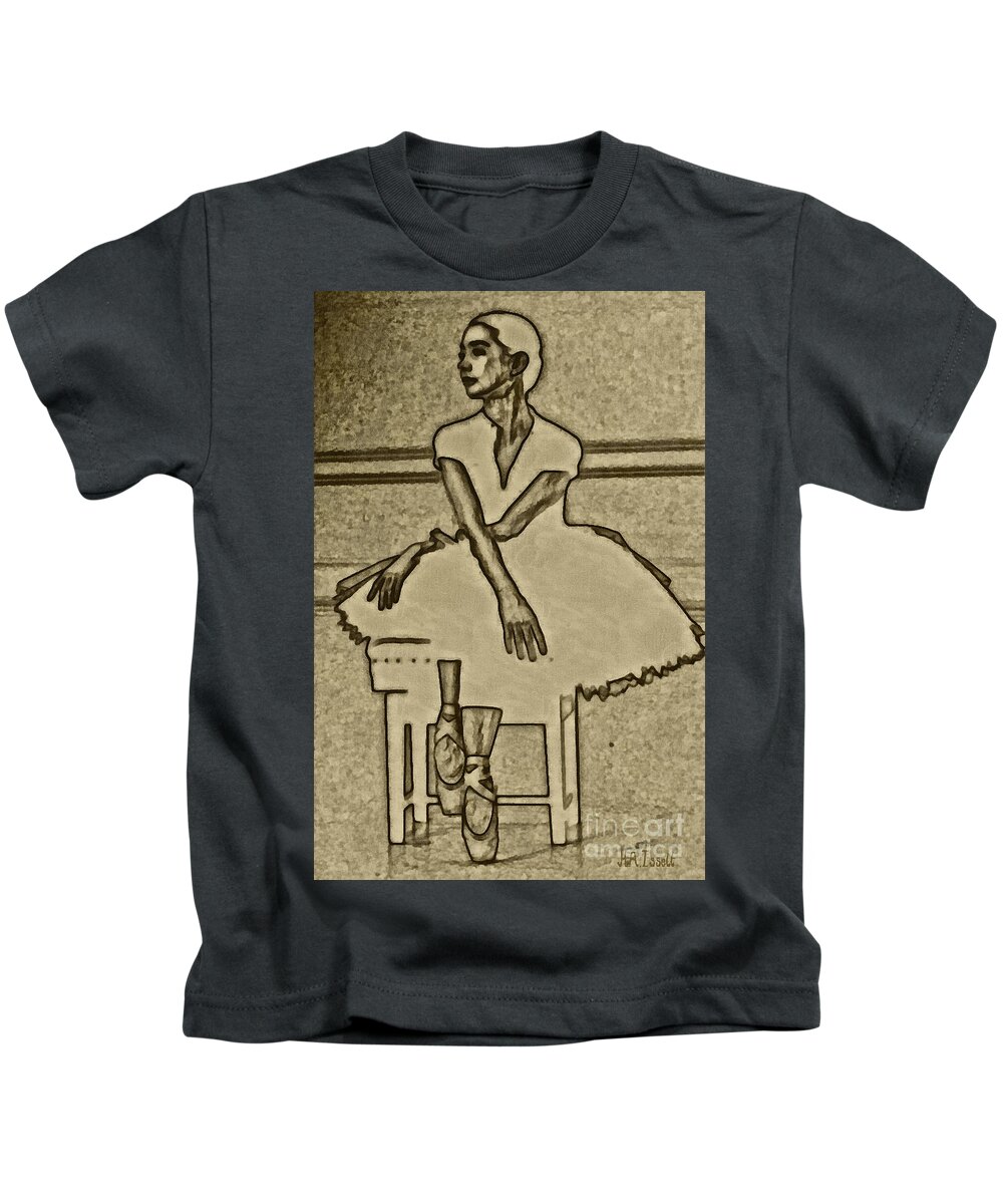 Female Kids T-Shirt featuring the digital art Patience by Humphrey Isselt