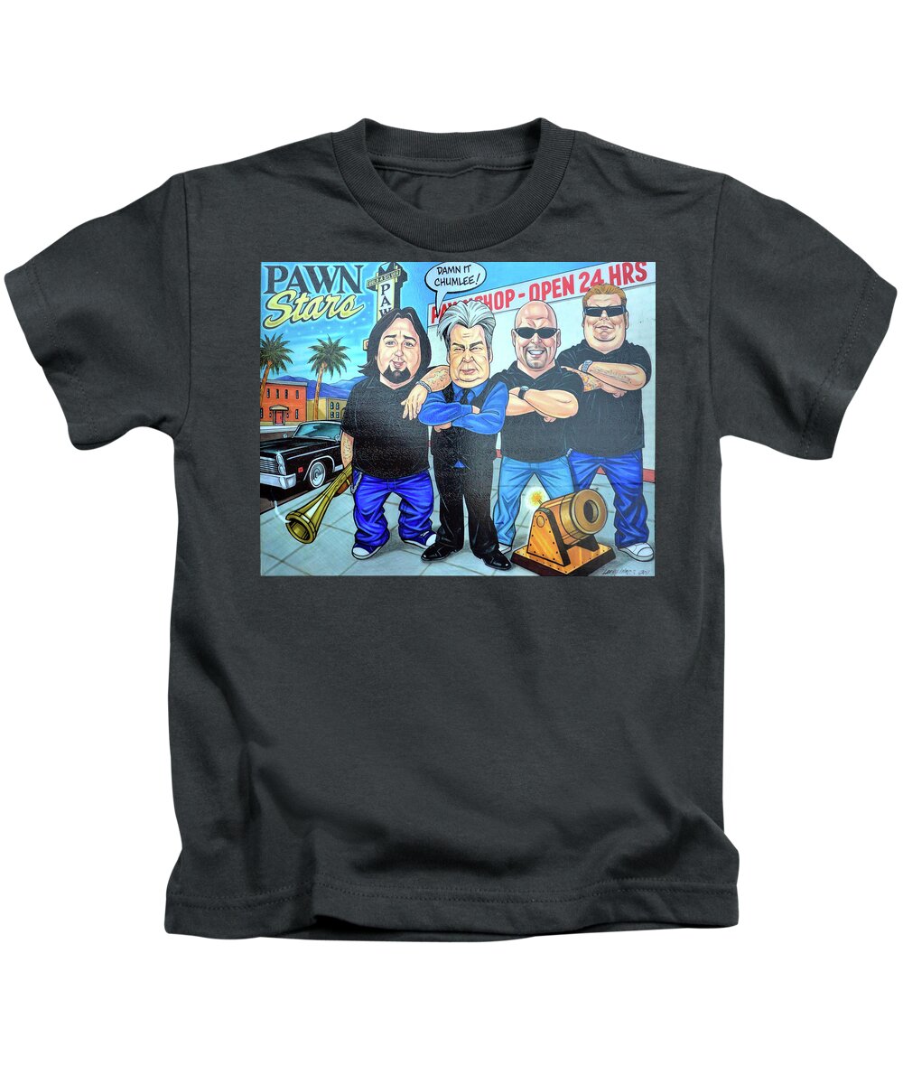 Pawn Stars Kids T-Shirt featuring the photograph Pawn Stars in Las Vegas by Tatiana Travelways