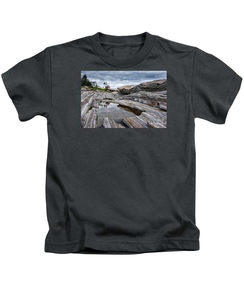 Maine Kids T-Shirt featuring the photograph Pemaquid Point Lighthouse by Patti Schulze