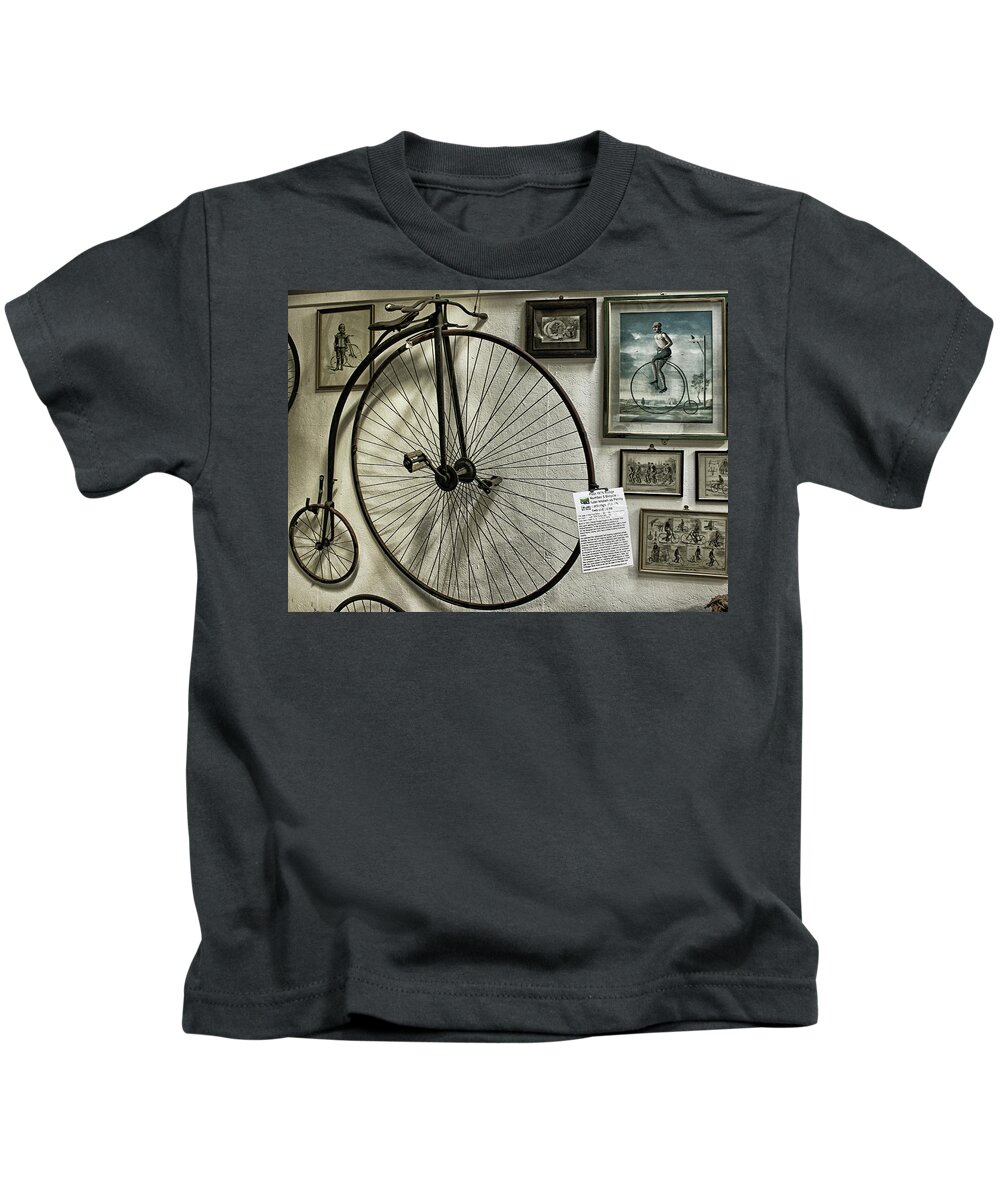 Vintage Kids T-Shirt featuring the photograph Penny Farthing by Martin Newman