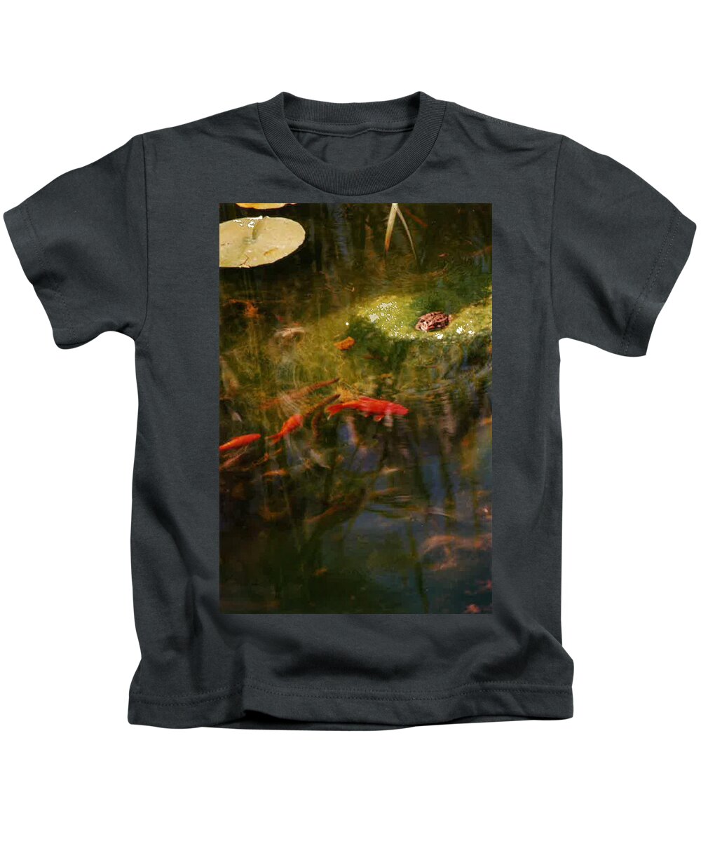 Abstract Kids T-Shirt featuring the photograph Photo Bomber by Susan Esbensen