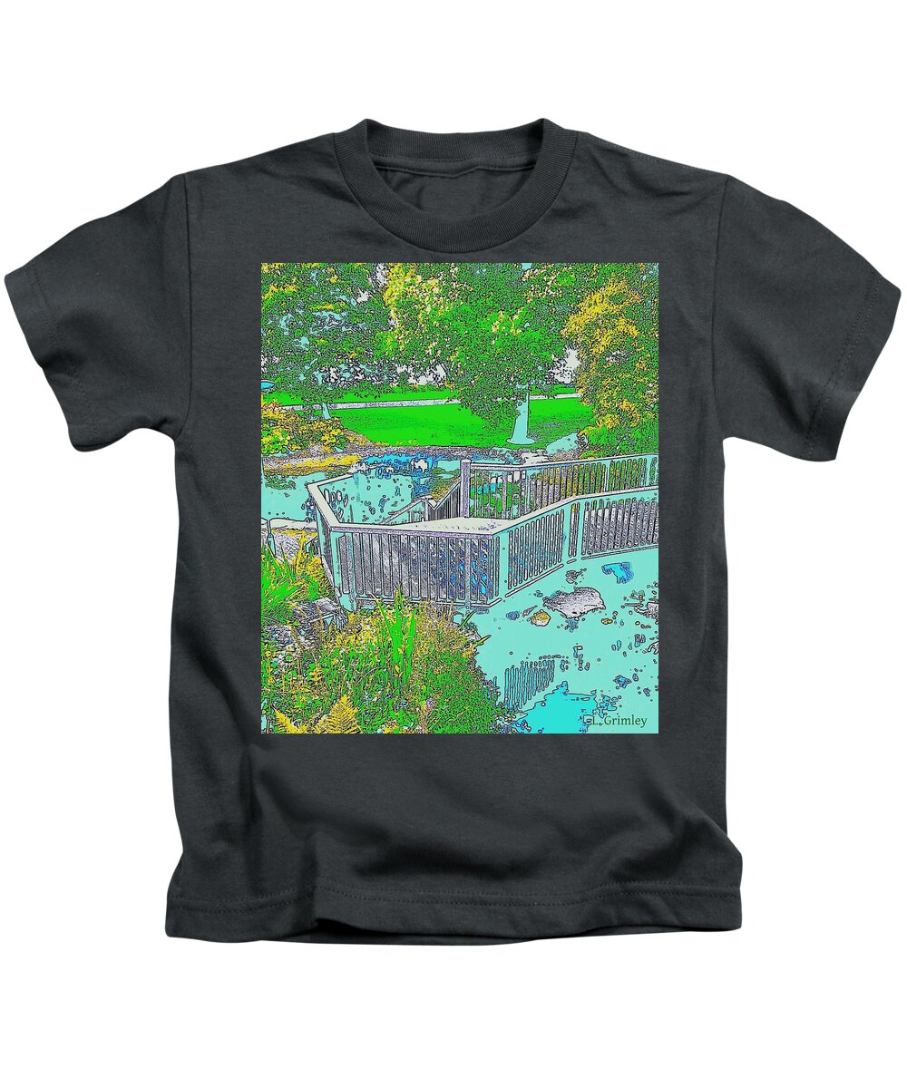 Landscape Kids T-Shirt featuring the digital art Picnic Time by Lessandra Grimley