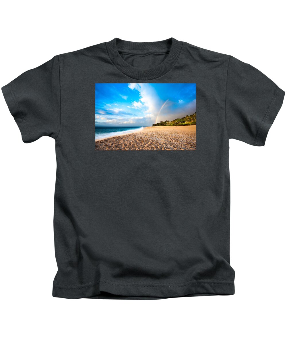 Pipeline Kids T-Shirt featuring the photograph Pipeline Rainbow by Leonardo Dale