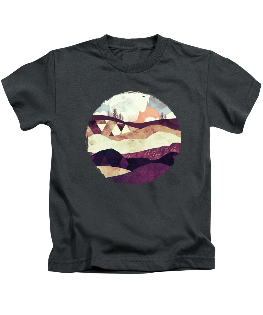 Field Kids T-Shirt featuring the digital art Plum Fields by Spacefrog Designs