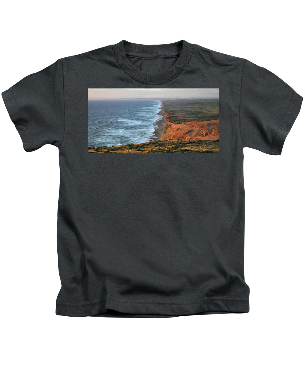 California Kids T-Shirt featuring the photograph Point Reyes Sunset by Julia McHugh