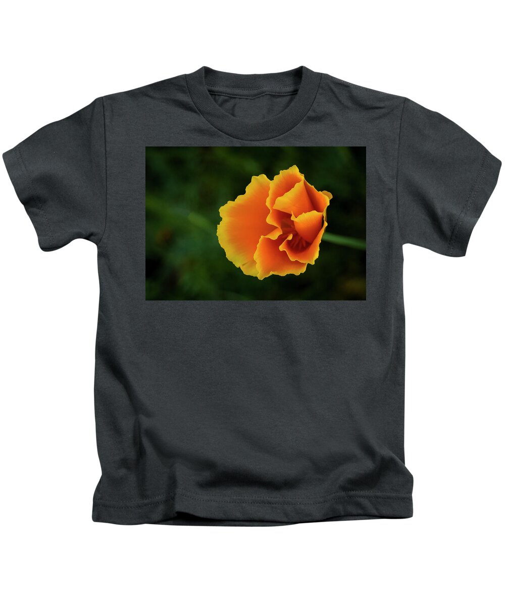 Nature Kids T-Shirt featuring the photograph Poppy Orange by Steven Clark