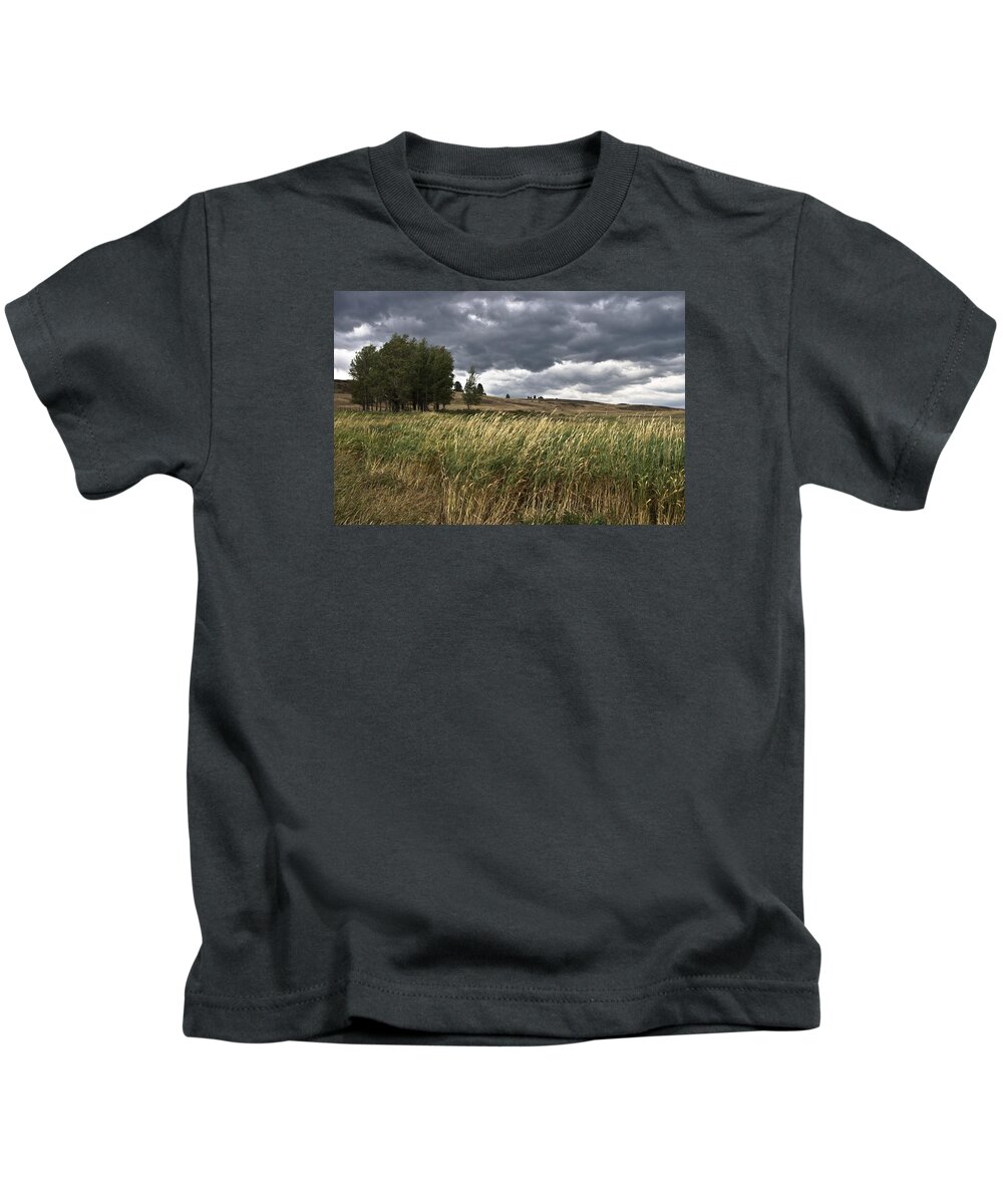 Scenery Kids T-Shirt featuring the photograph Prairie, Lost Trail Wildlife Refuge by Jedediah Hohf