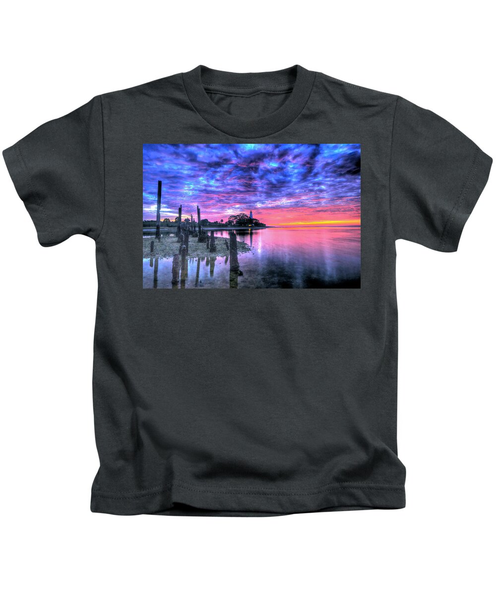 St. Marks National Wildlife Refuge Kids T-Shirt featuring the photograph Pre Dawn at St. Marks #1 by Don Mercer