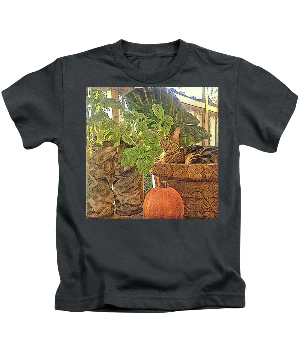 Pumpkin Kids T-Shirt featuring the photograph Precious Pumpkin by Sherry Kuhlkin