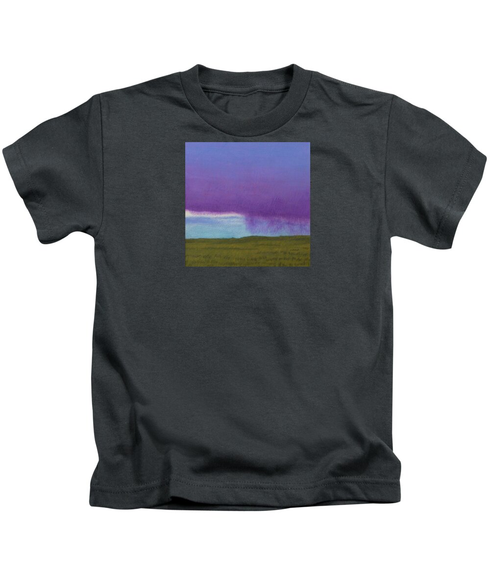 North Dakota Kids T-Shirt featuring the painting Purple Rain by Cris Fulton
