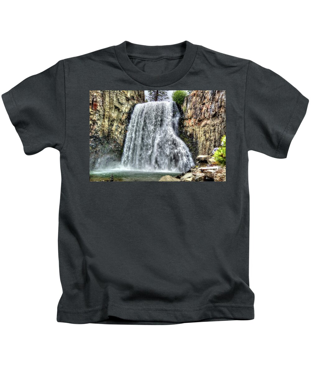 California Kids T-Shirt featuring the photograph Rainbow Falls 7 by Joe Lach