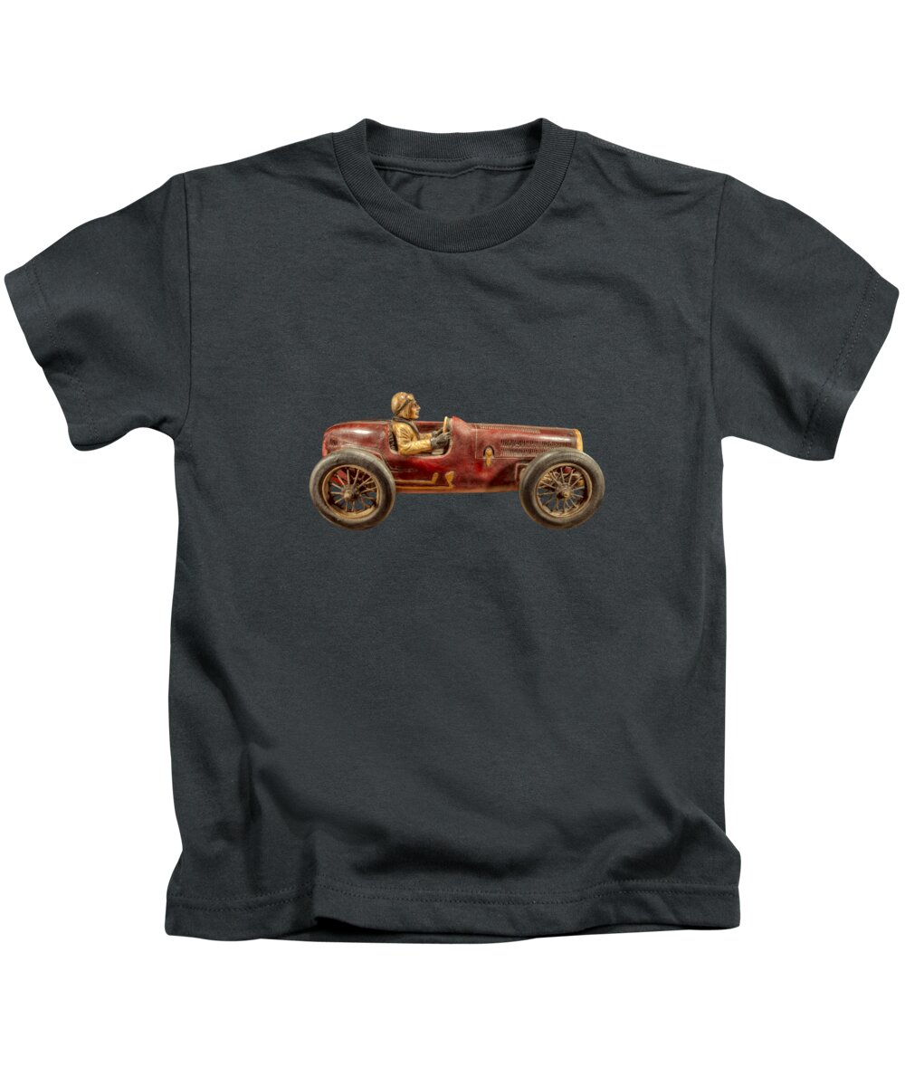 Antique Kids T-Shirt featuring the photograph Red Racer Right by YoPedro