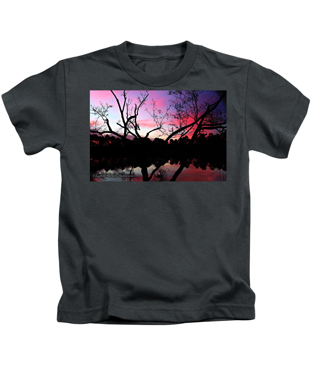  Kids T-Shirt featuring the photograph Red Sky in Morning by Elizabeth Harllee