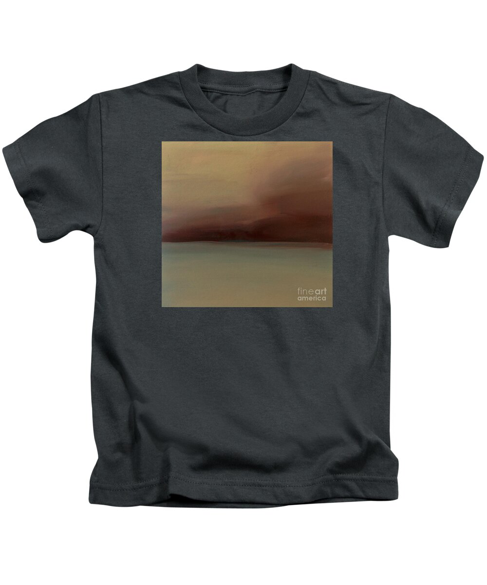Landscape Kids T-Shirt featuring the painting Red Sky by Michelle Abrams