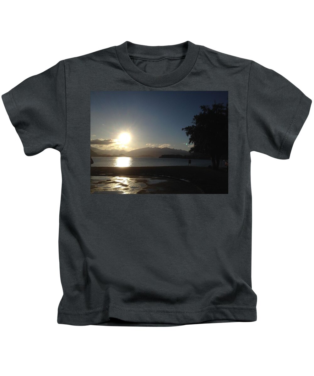Sunset Kids T-Shirt featuring the photograph Reflection Sunset by Susan Grunin