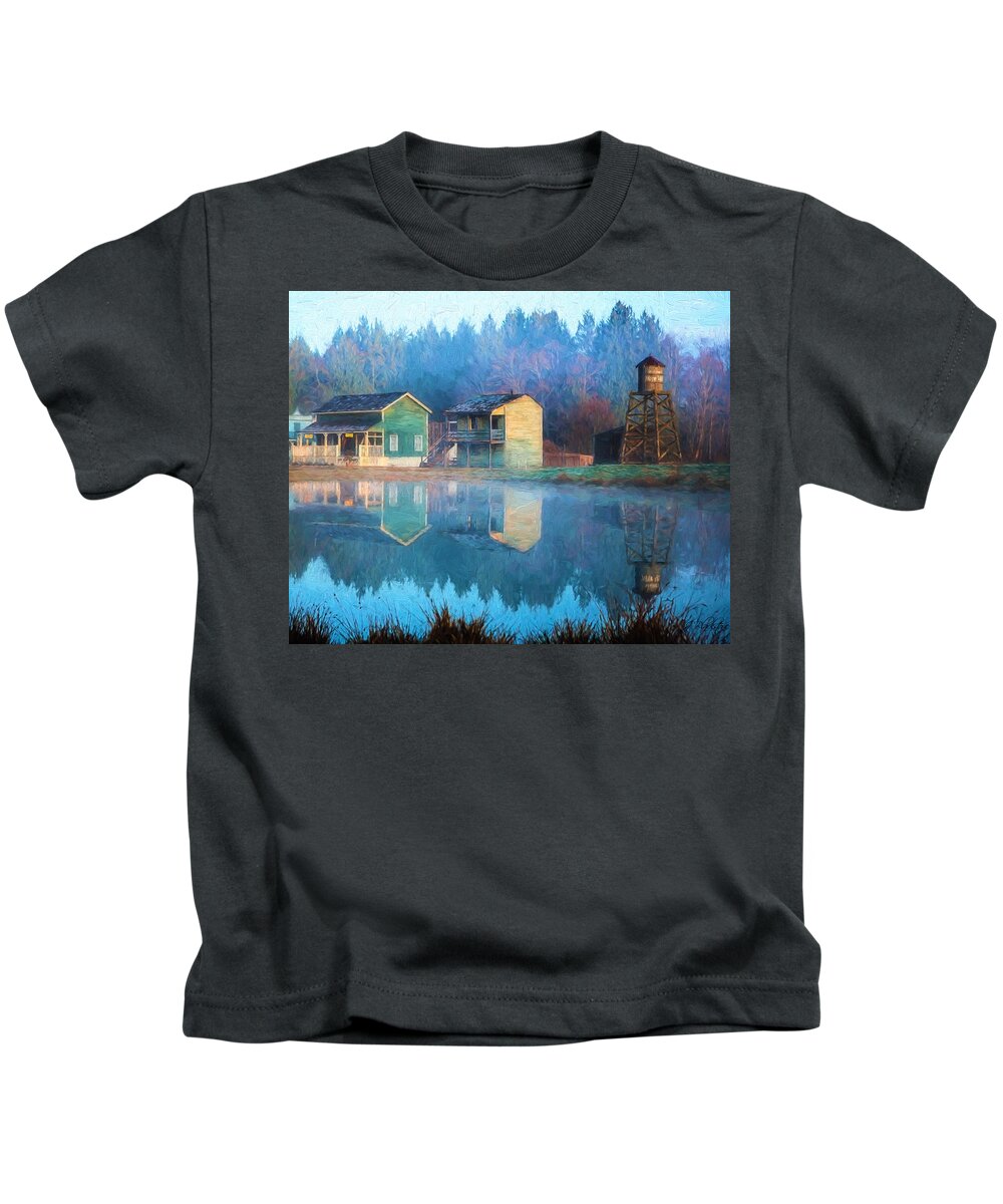 Reflections Of Hope Kids T-Shirt featuring the painting Reflections Of Hope - Hope Valley Art by Jordan Blackstone