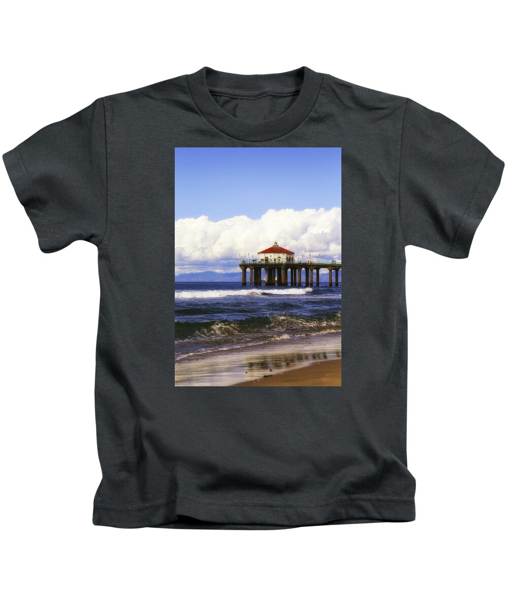 Pier Kids T-Shirt featuring the photograph Reflections on the Pier by Michael Hope