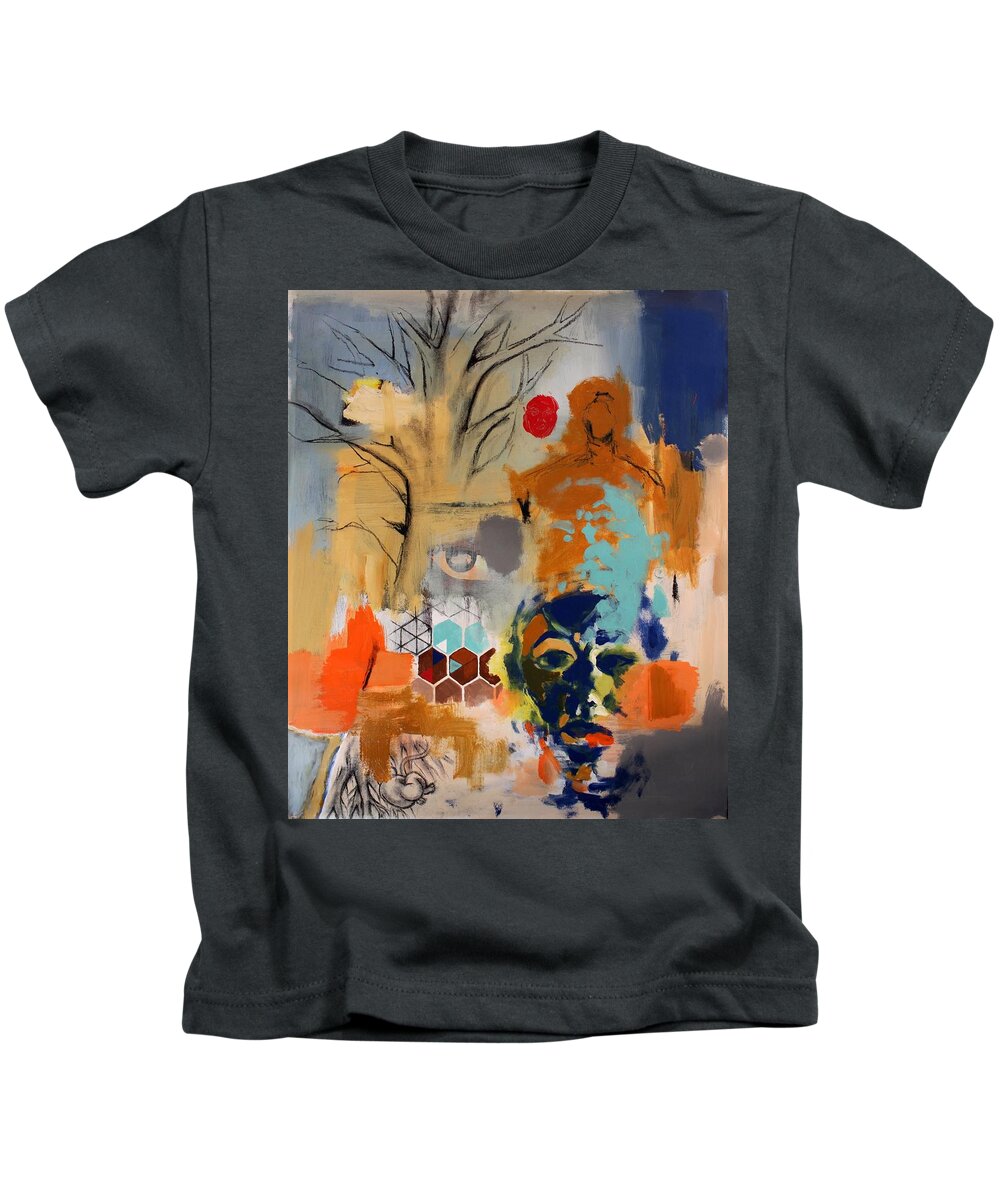 Expressive Kids T-Shirt featuring the painting Expansion by Aort Reed