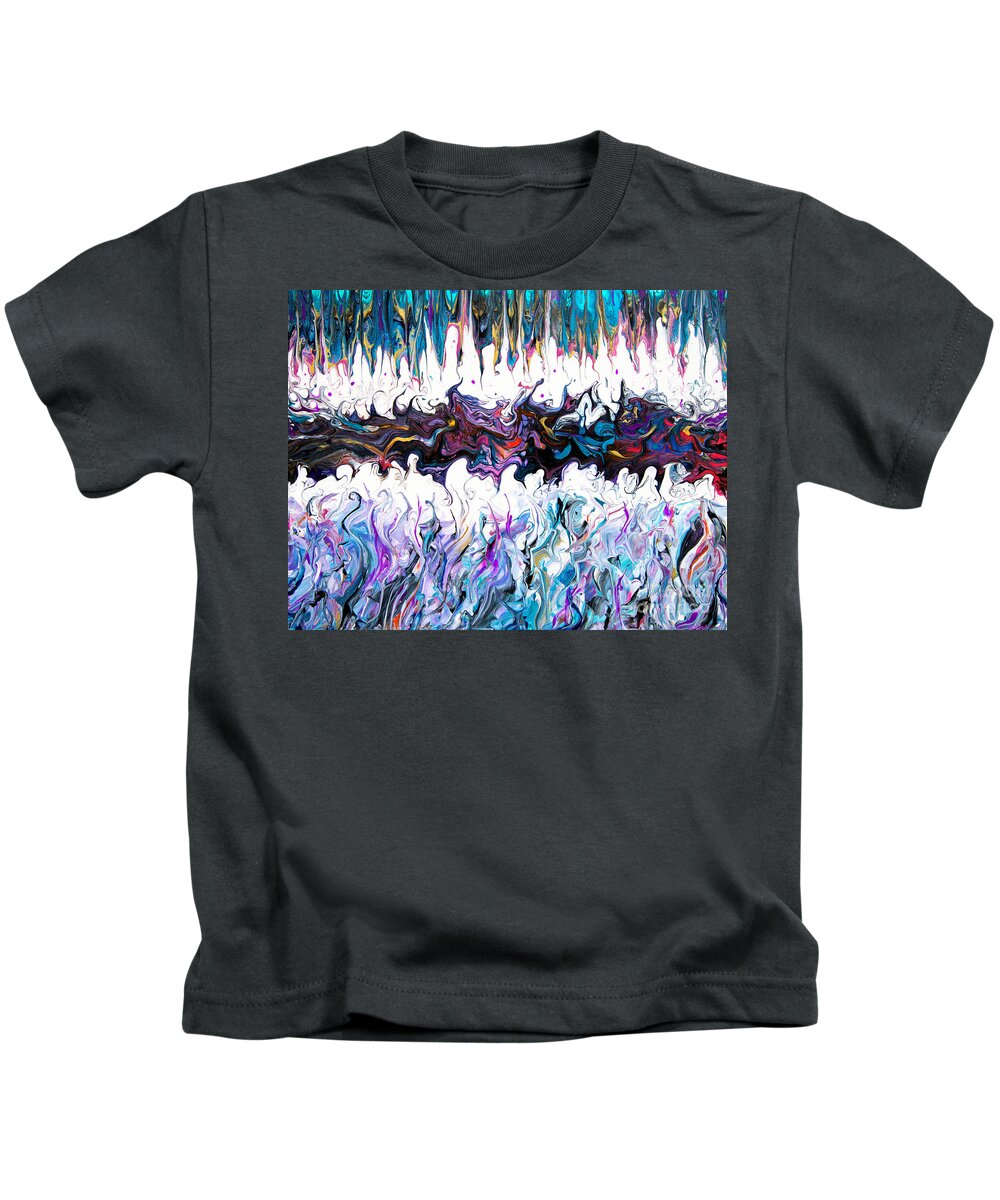 Compelling Kids T-Shirt featuring the painting Renaissance Pageant#2394 by Priscilla Batzell Expressionist Art Studio Gallery
