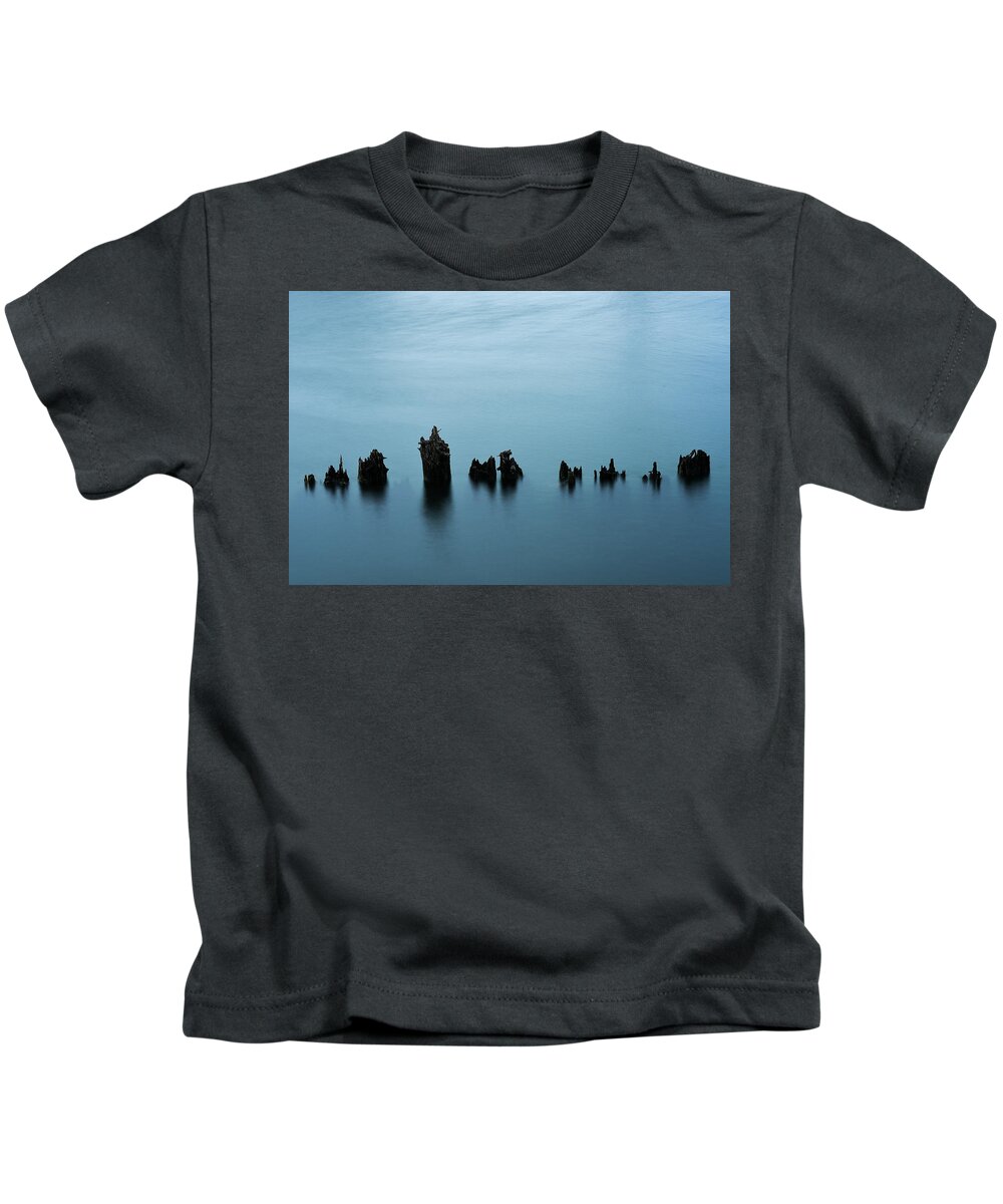 Astoria Kids T-Shirt featuring the photograph River Pilings by Robert Potts