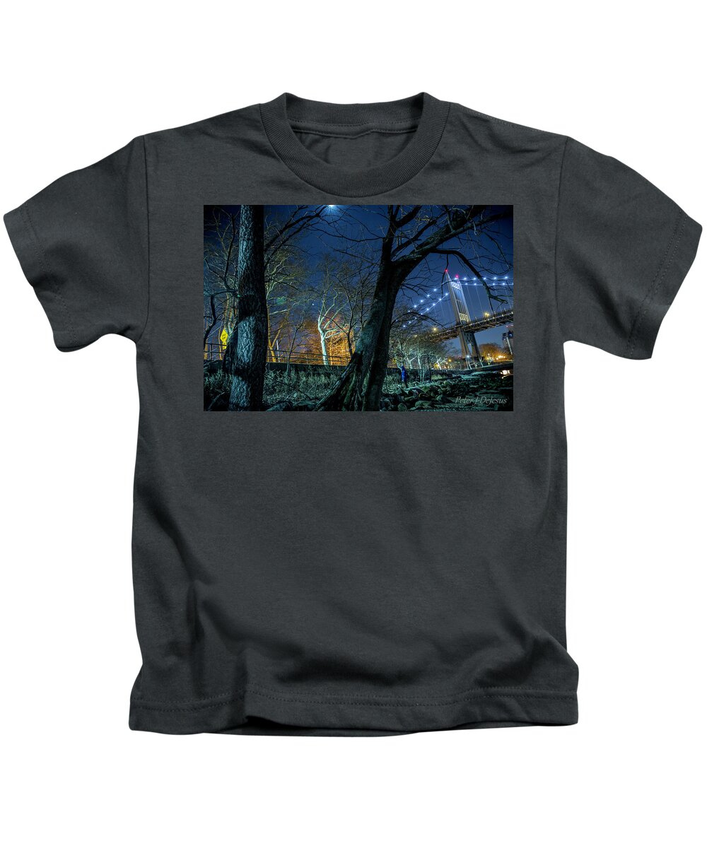 Night Kids T-Shirt featuring the photograph Riverside Nights by Peter J DeJesus