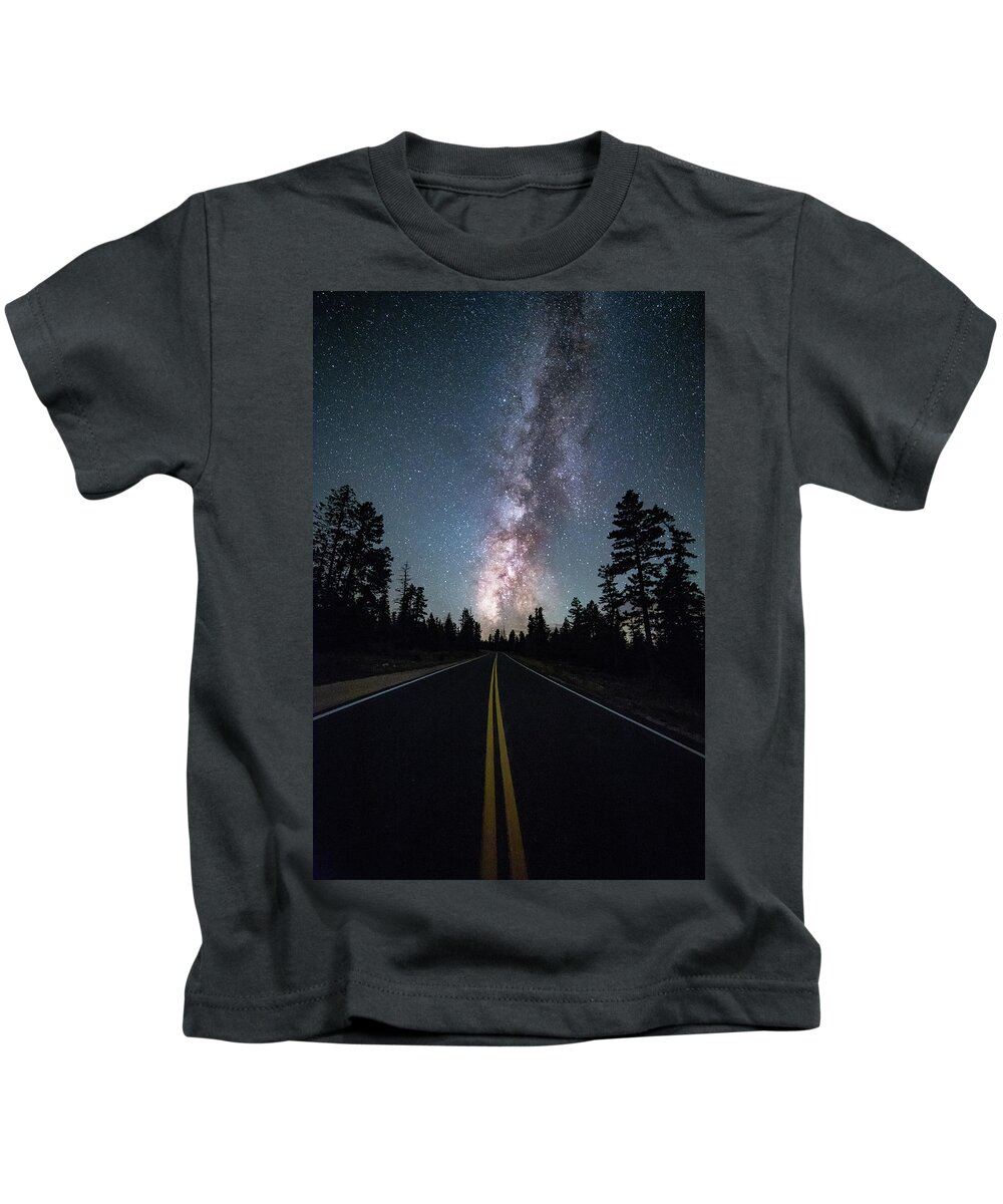 Milky Way Kids T-Shirt featuring the photograph Road to the Stars by Judi Kubes