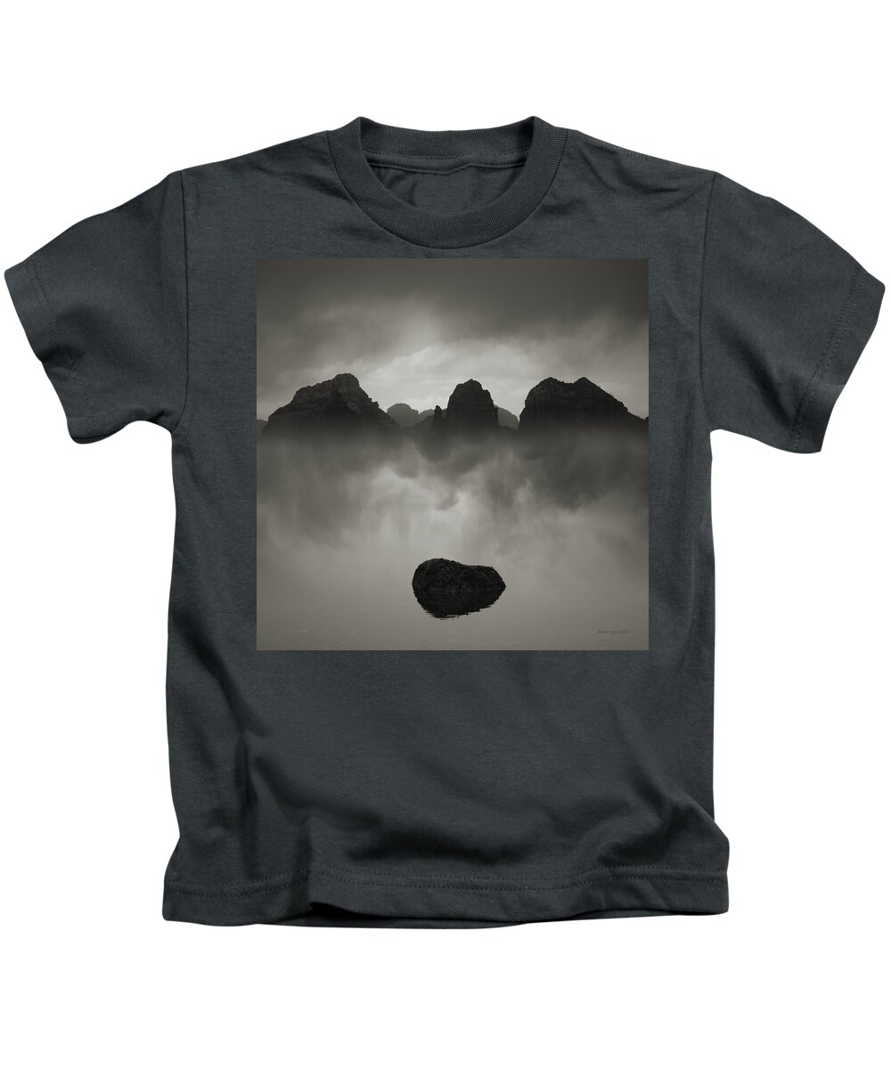 Landscape Kids T-Shirt featuring the photograph Rock and Peaks by David Gordon