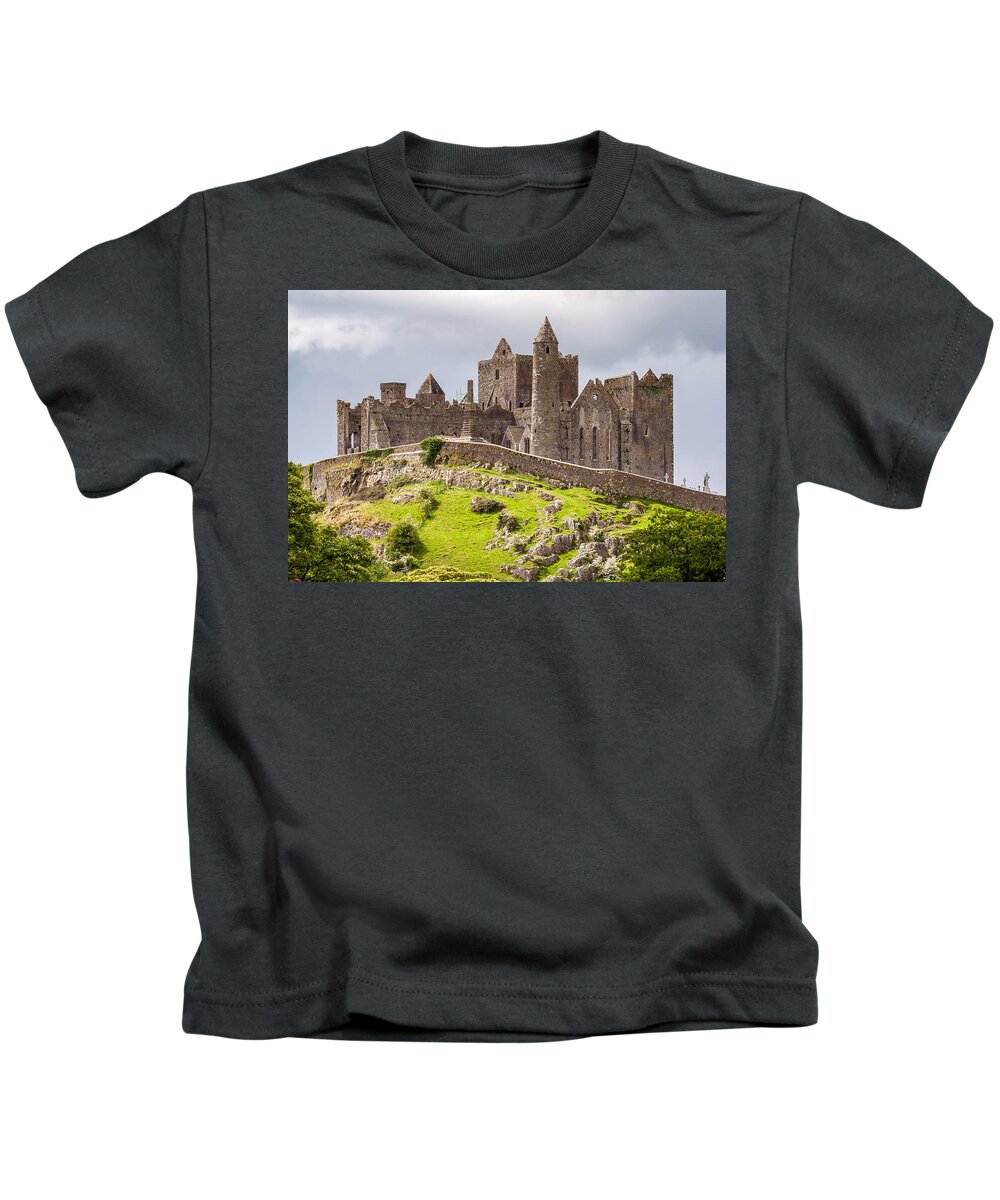 Ireland Kids T-Shirt featuring the photograph Rock of Cashel by Pierre Leclerc Photography