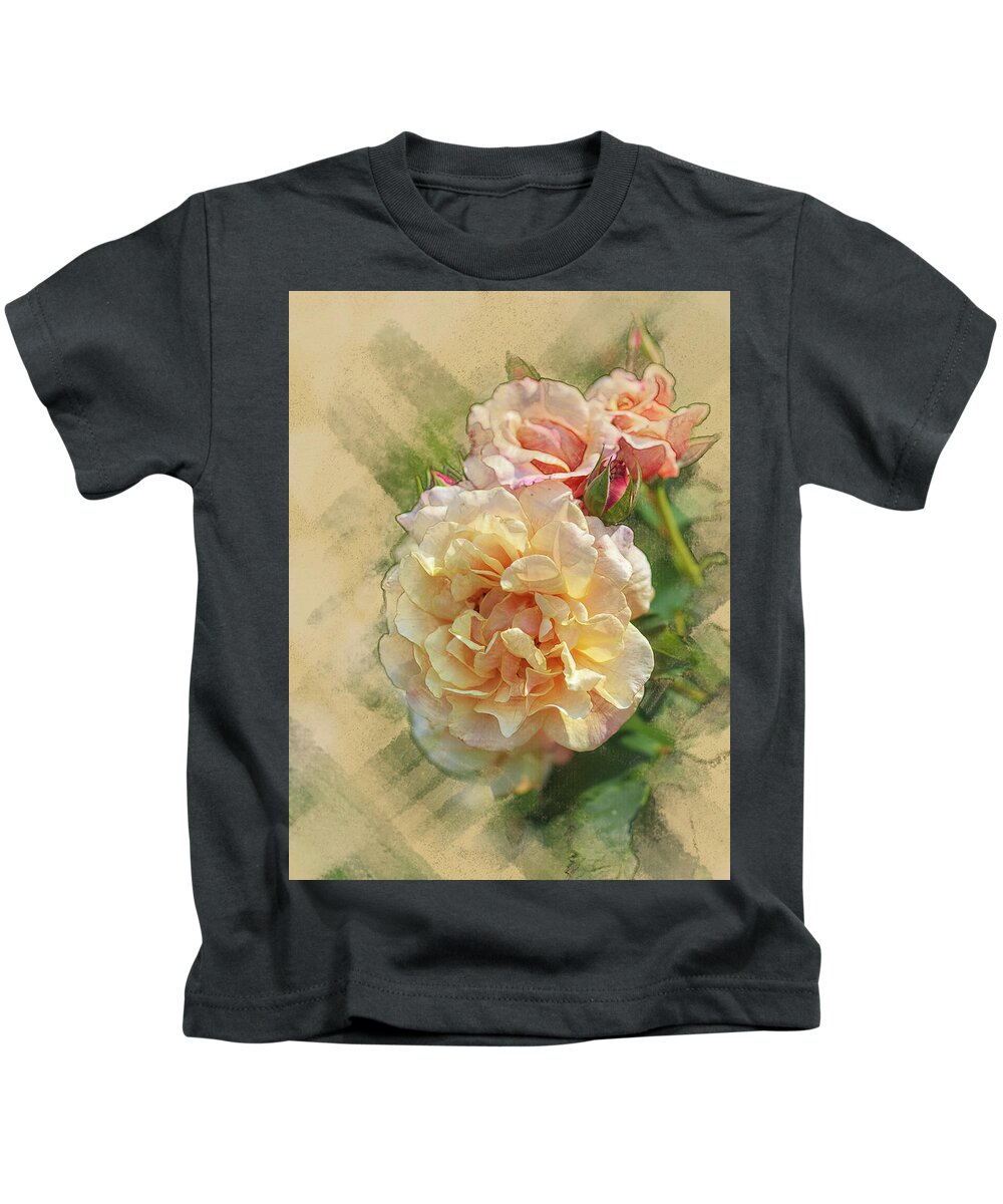 300 Mm F/4 Is Usm Kids T-Shirt featuring the digital art Rose 3 by Mark Mille