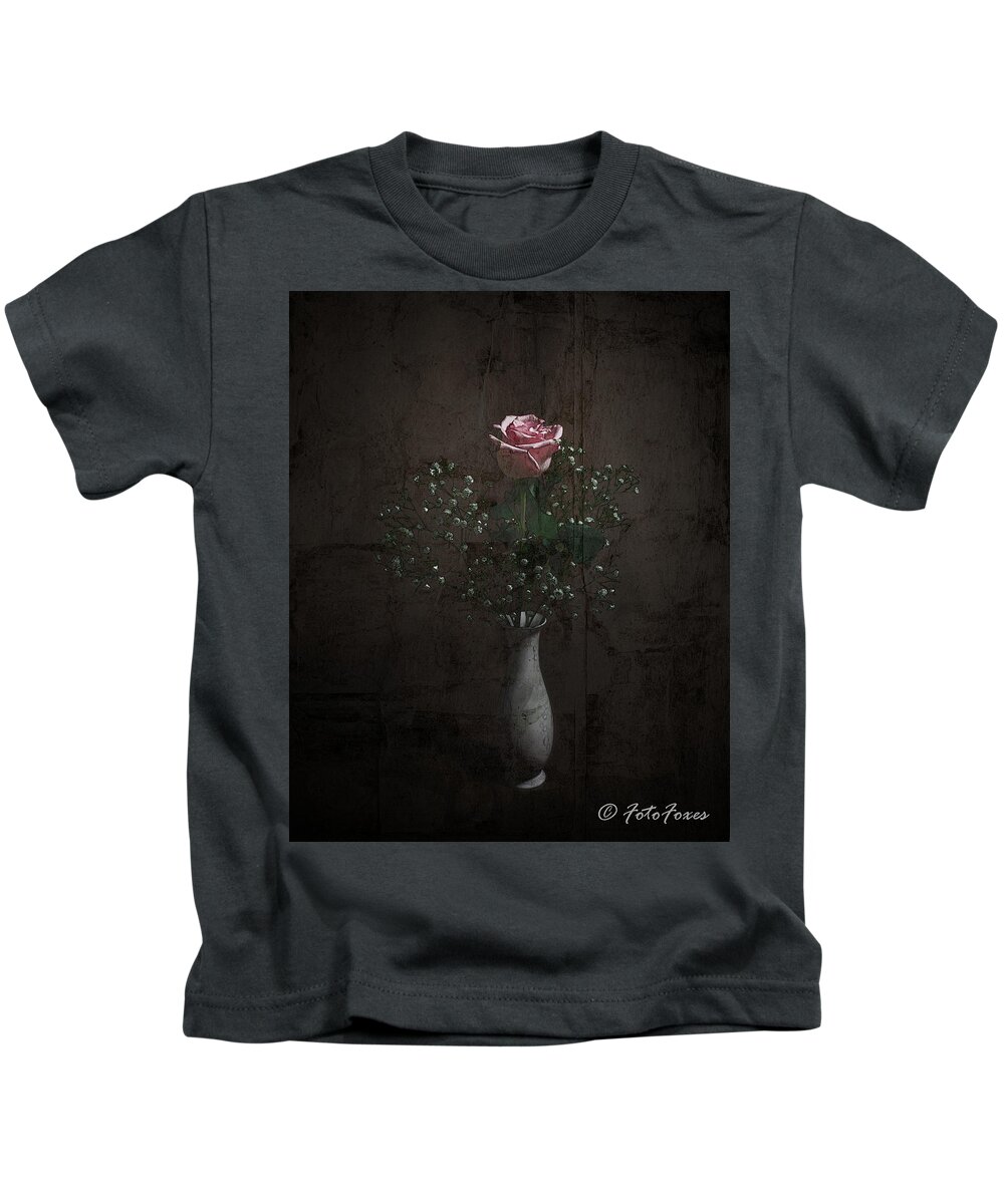 Dark Kids T-Shirt featuring the photograph Rose by Alexander Fedin