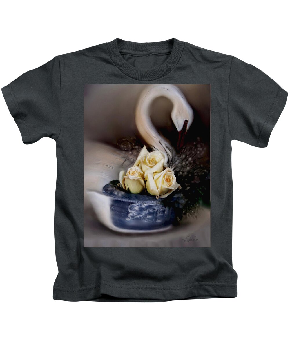 Roses Kids T-Shirt featuring the painting roses for Susan by Bonnie Willis