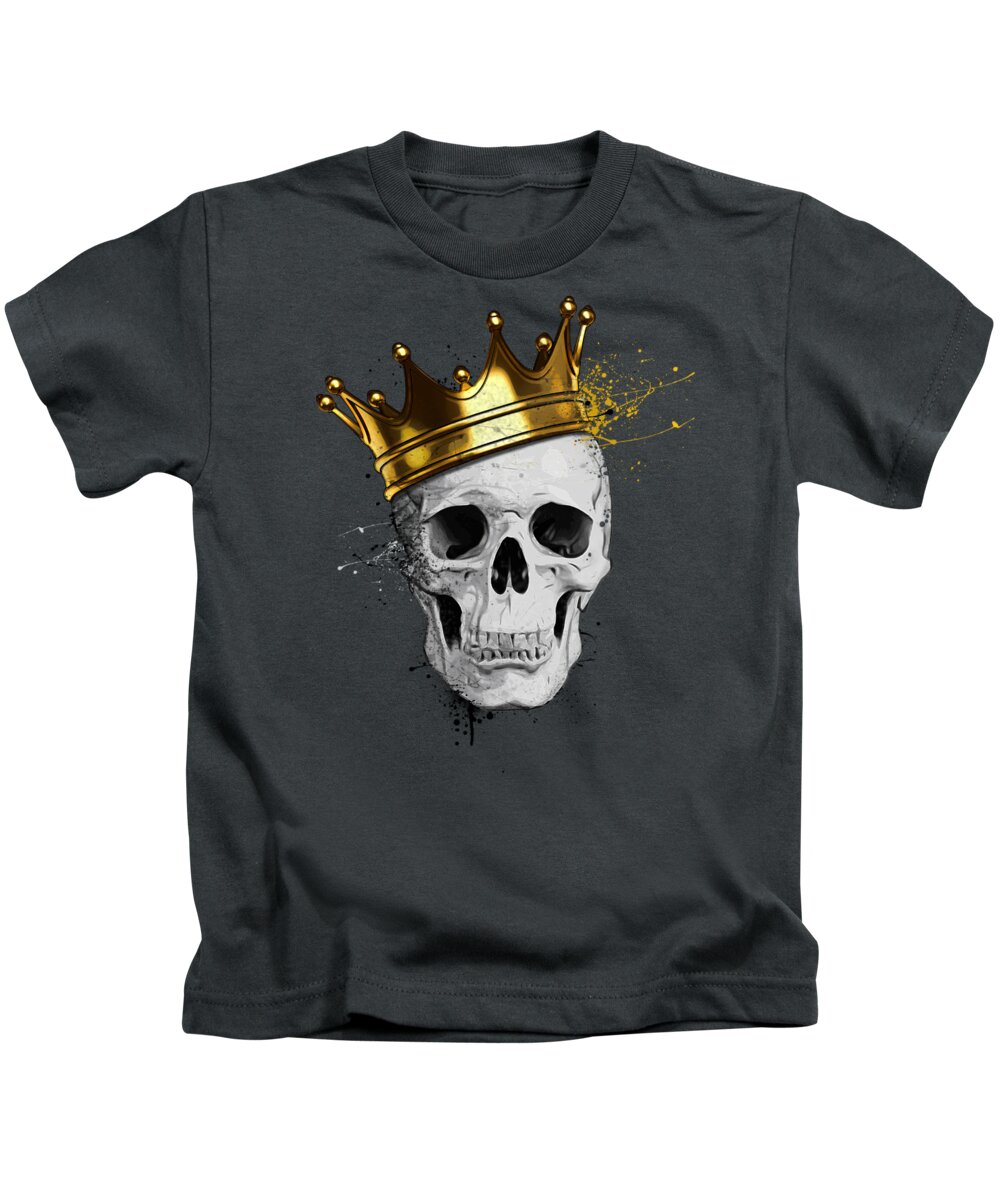 Skull Kids T-Shirt featuring the digital art Royal Skull by Nicklas Gustafsson