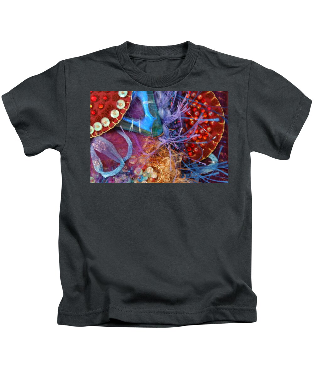  Kids T-Shirt featuring the mixed media Ruby Slippers 6 by Judy Henninger