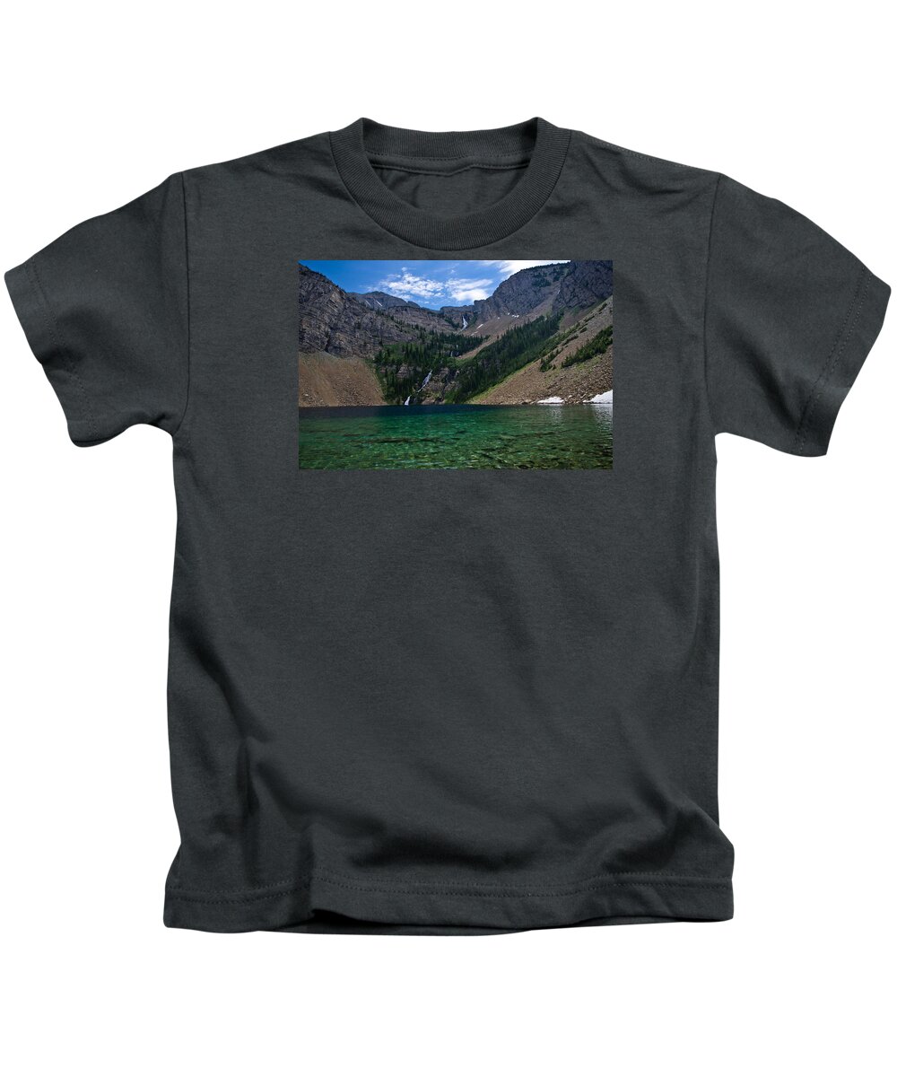 Mountain Kids T-Shirt featuring the photograph Rumble Lake by Jedediah Hohf