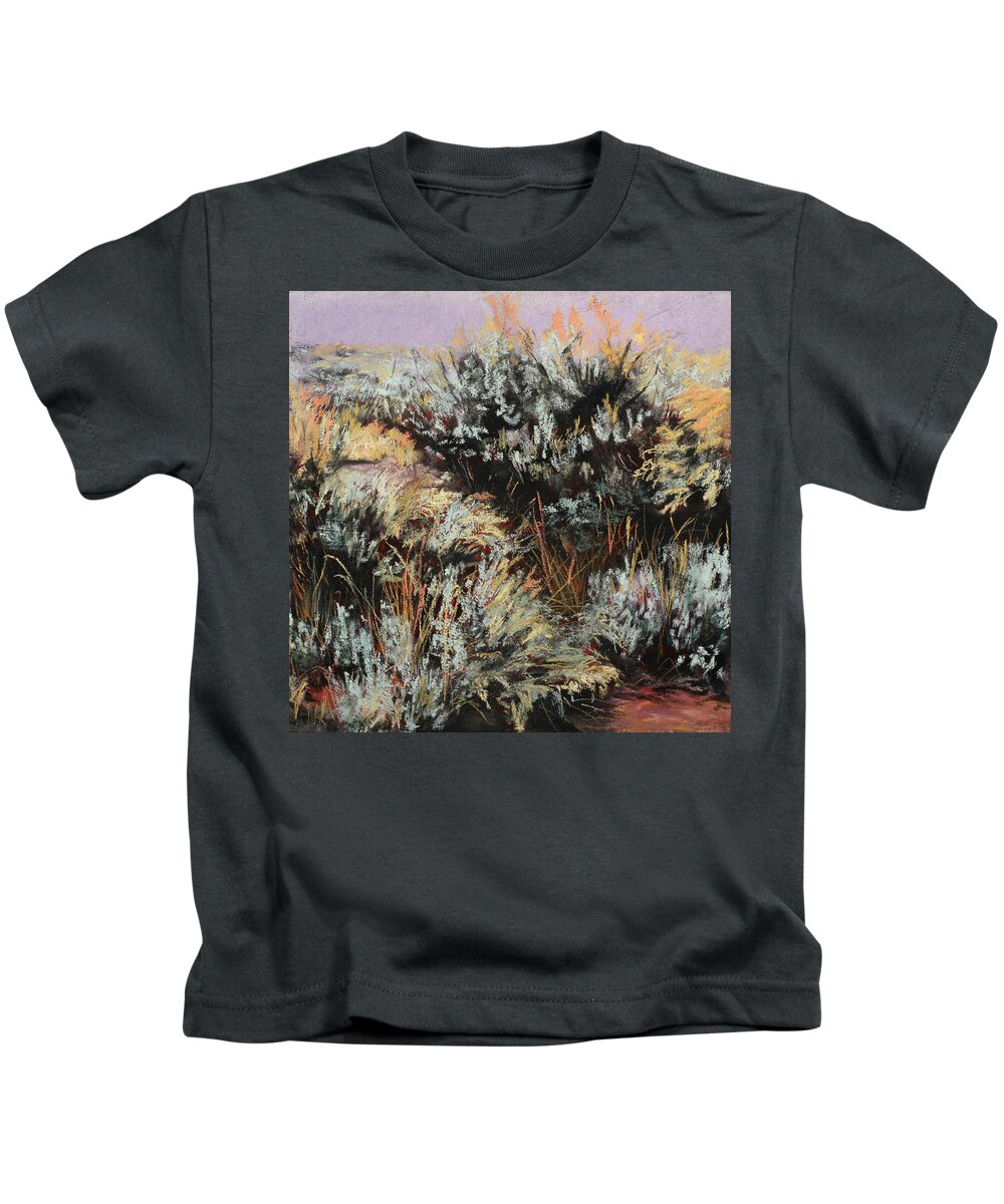 Sagebrush Kids T-Shirt featuring the painting Sage and Shadows by Sandi Snead