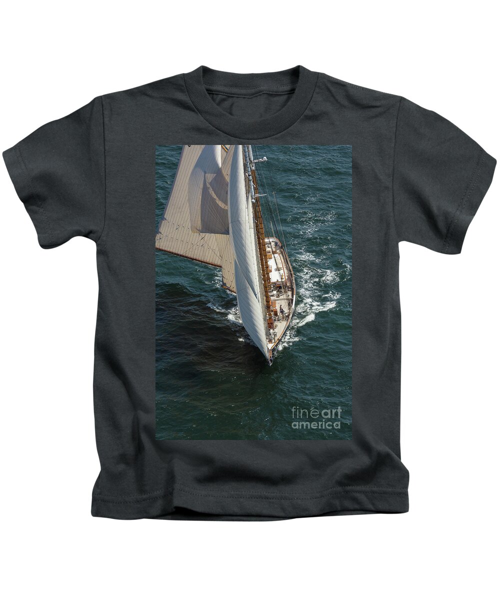 Boating Kids T-Shirt featuring the photograph Under Full Sail by JBK Photo Art