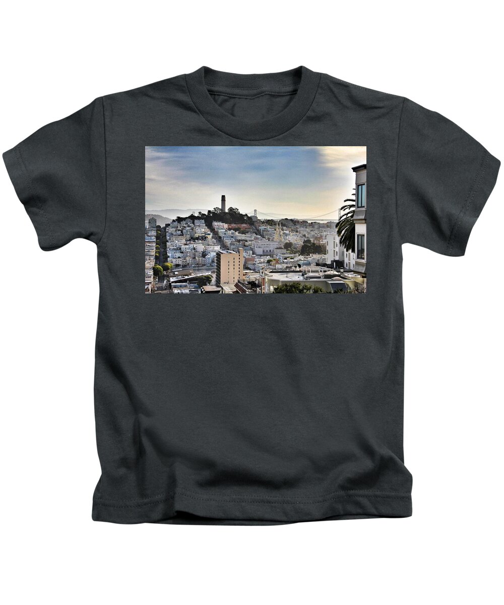 San Francisco Kids T-Shirt featuring the photograph San Francisco by Lorelle Phoenix