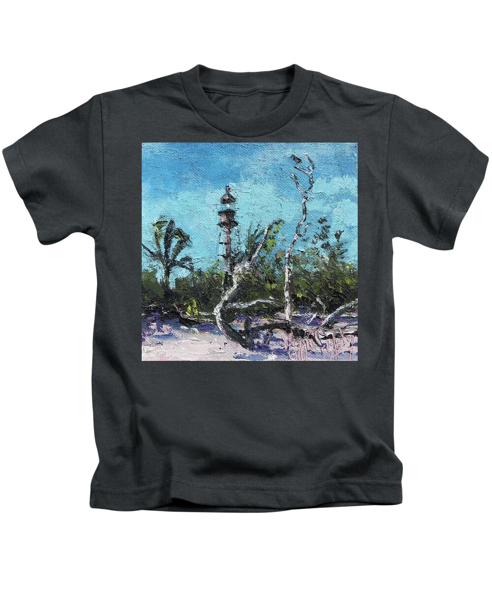 Impressionism Kids T-Shirt featuring the painting Sanibel Light #Eight by Maggii Sarfaty