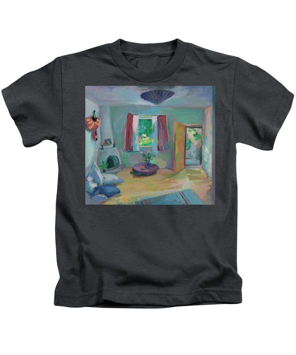  Kids T-Shirt featuring the painting Santa Fe Living Room by Sperry Andrews