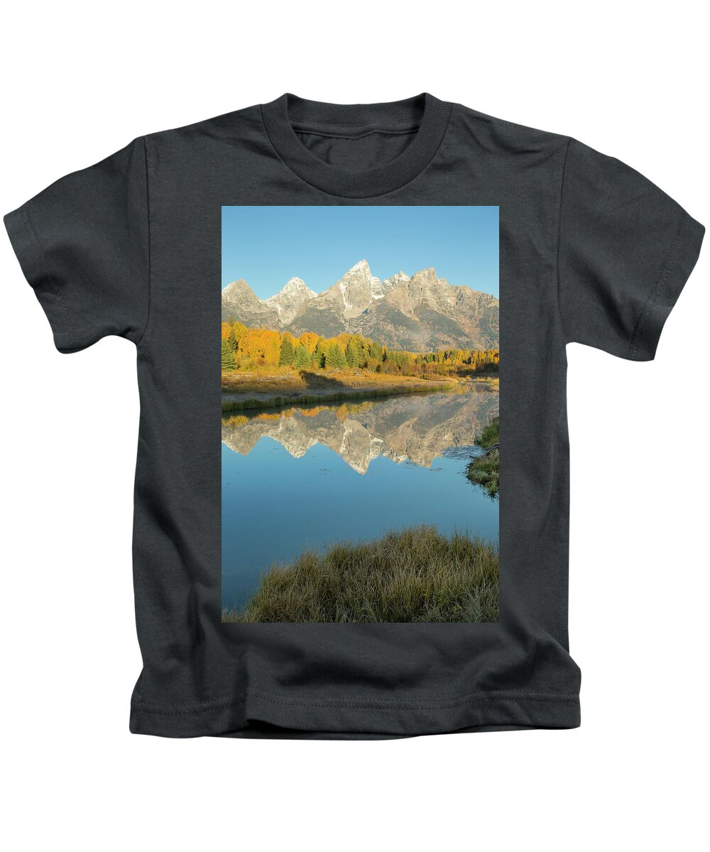 Grand Teton National Park Kids T-Shirt featuring the photograph Schwabacher Sunrise 2 by D Robert Franz