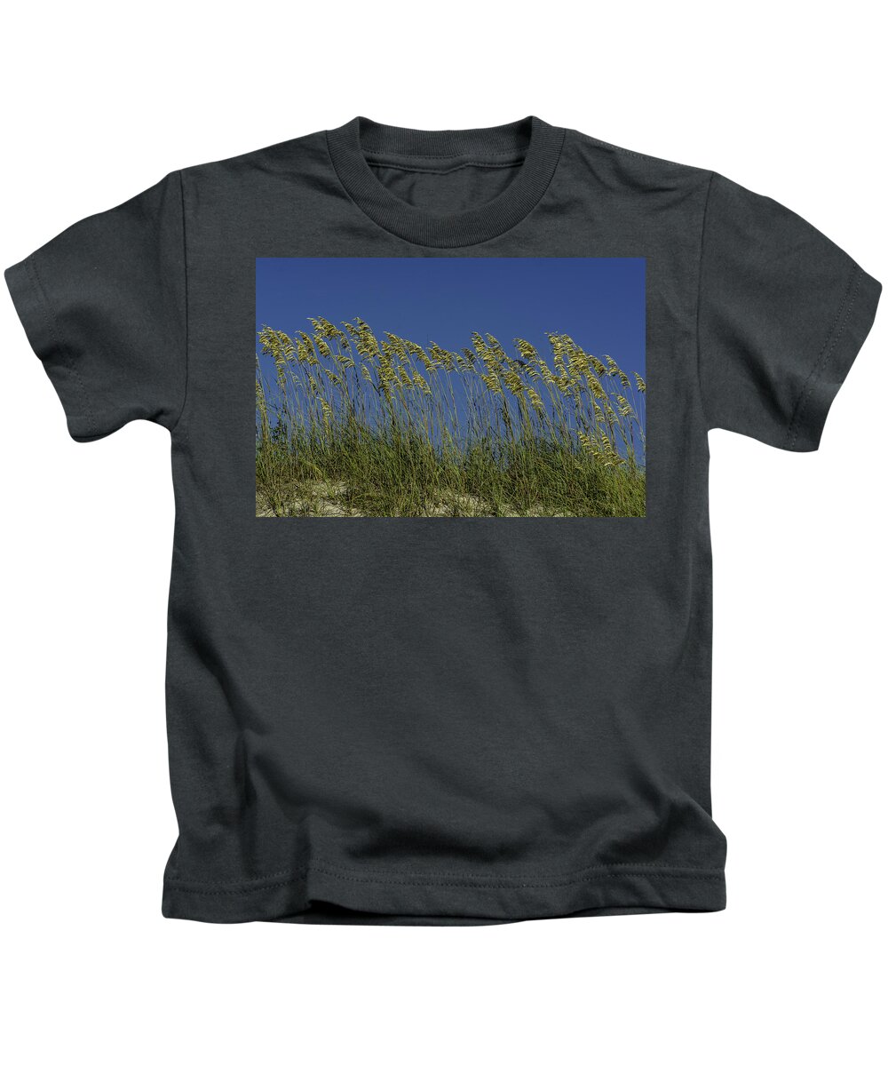 Original Kids T-Shirt featuring the photograph Sea oats on the dunes by WAZgriffin Digital