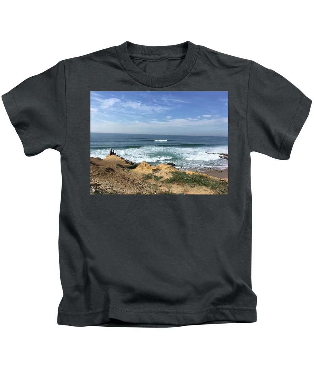 Seascape Kids T-Shirt featuring the photograph Seascape - Romance by Susan Grunin