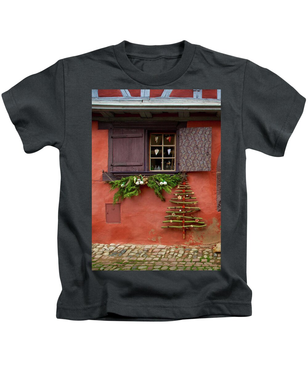 Holiday Kids T-Shirt featuring the photograph Seasons Greetings by Rebekah Zivicki